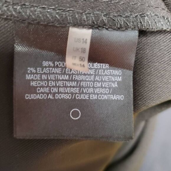 T Tahari Women's Black Crop Career Work Pant Trousers Size 14 - Picture 4 of 4